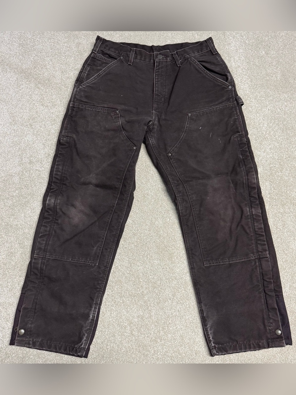 Vintage Carhartt B194 DKB Pants Men 34x30 Quilt Lined Double Knee Duck Canvas